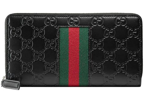 gucci bifold wallet blue|gucci signature zip around wallet.